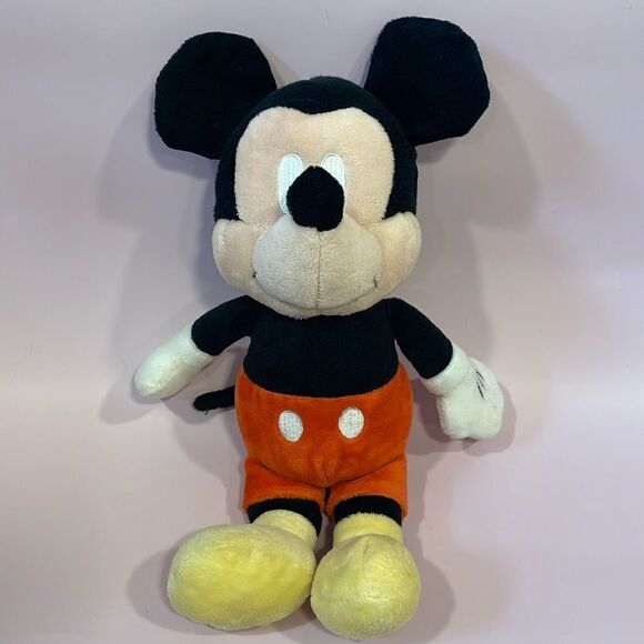 Disney Baby Mickey Mouse Rattle/Crinkle Baby Toy Good Used Condition 11.5” long - Picture 1 of 8